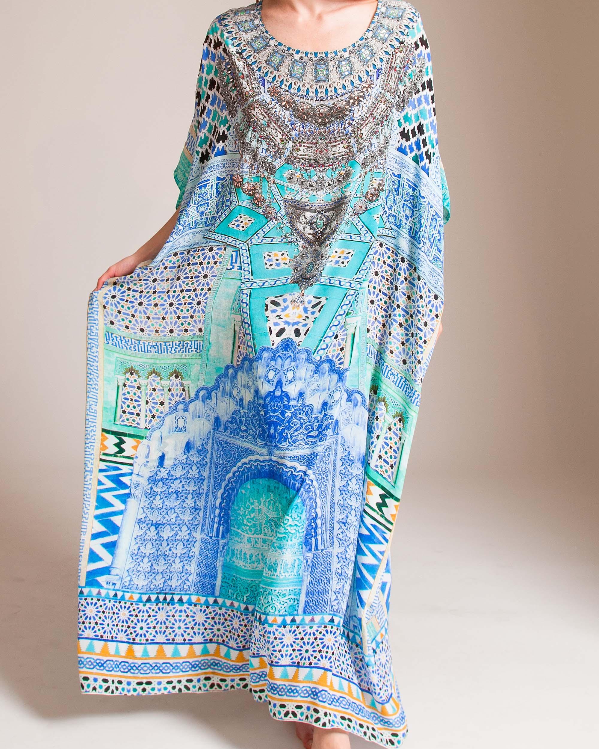 camilla kaftan blue